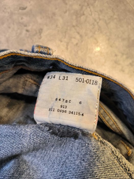 Levi's Spodnie Dżinsowe Jeansy 501 Levis Niebieskie