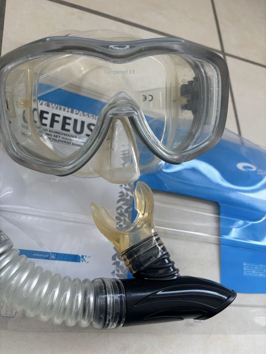 Zestaw maska do nurkowania gogle rurka + gratis okulary !