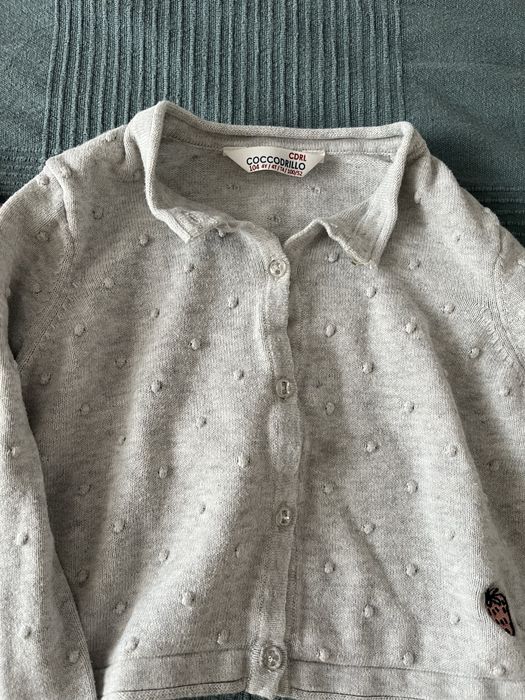 Dwa sweterki Coccodrillo r. 98 złota nitka