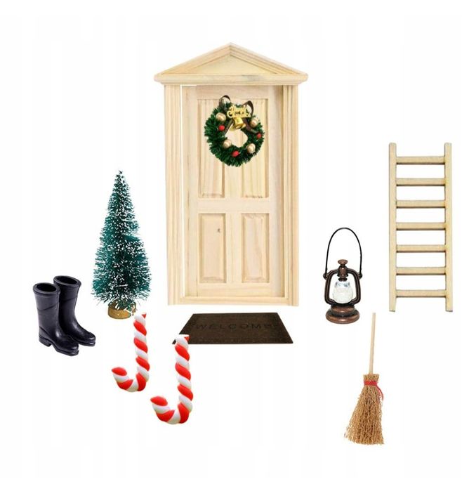 ZESTAW Światęczne Akcesoria do lasu w słoiku las w szkle