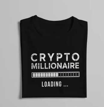 T-shirt Masculina Crypto Millionaire Loading Bitcoin (Novo)