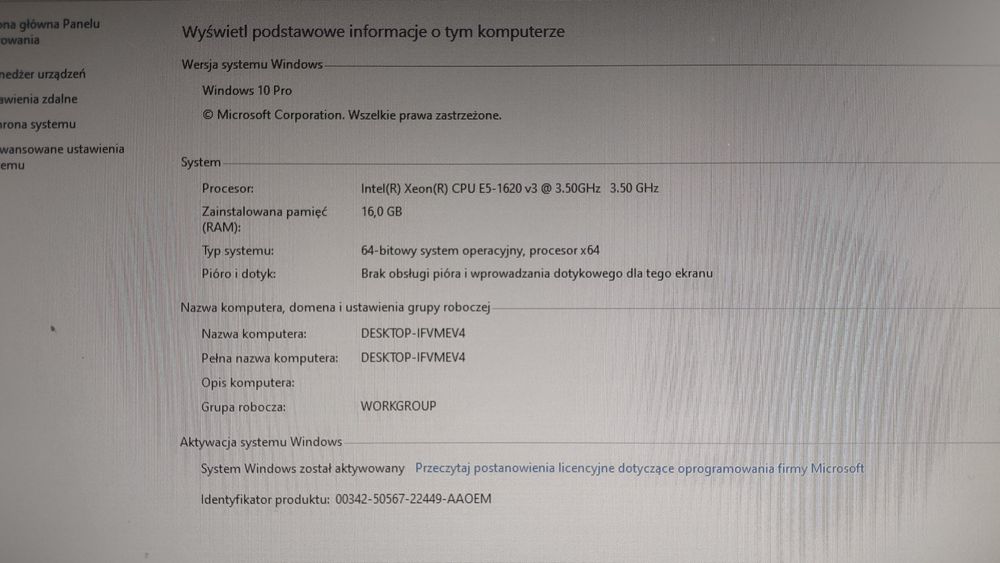 Komputer do gier Lenovo, Radeon RX 6500 XT, Xeon, 16 GB RAM, SSD+HDD