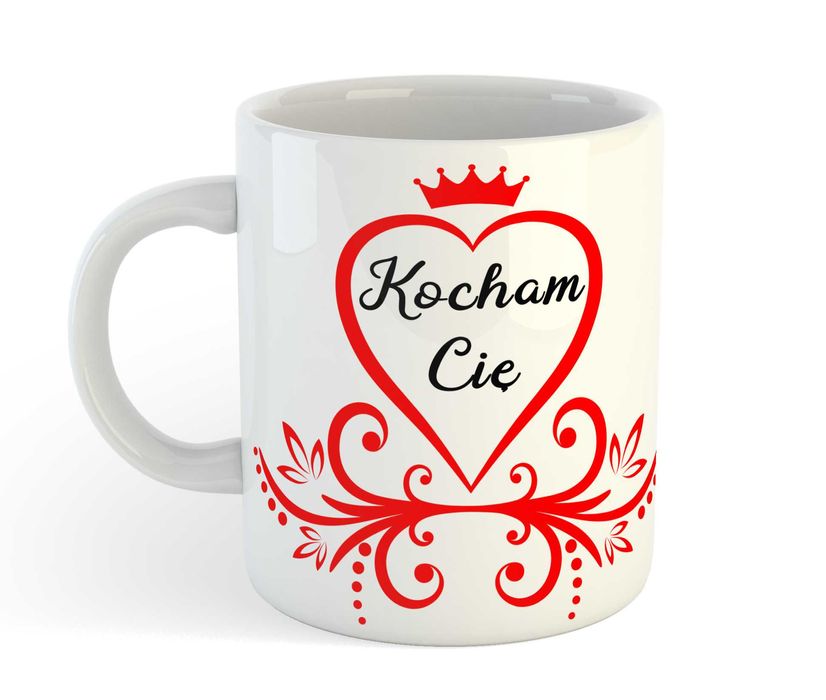 Kubek na Walentynki "Kocham Cię" Dzień Kobiet, Urodziny , Prezent