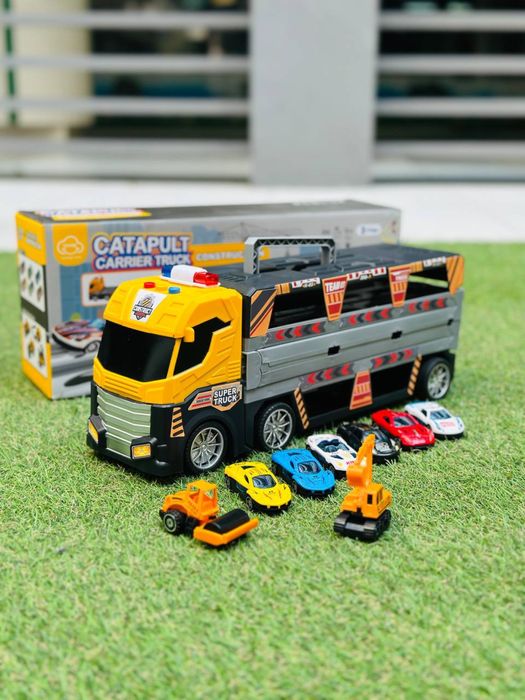 Трейлер-автовоз + великий трек+6 машинок