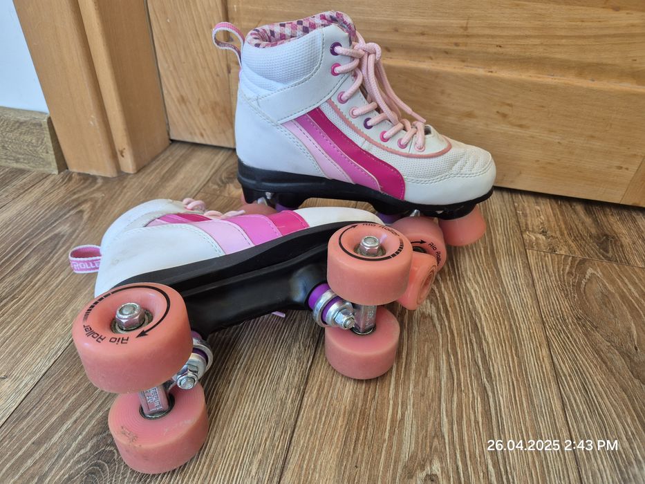 Wrotki rozmiar 37 skóra