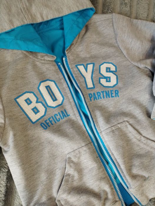 Тепла кофта з капюшоном, куртка-вітровка двостороння