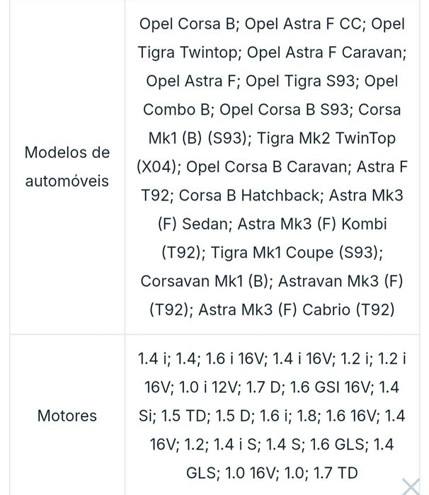 Maxilas de travão para Opel
Eixo traseiro