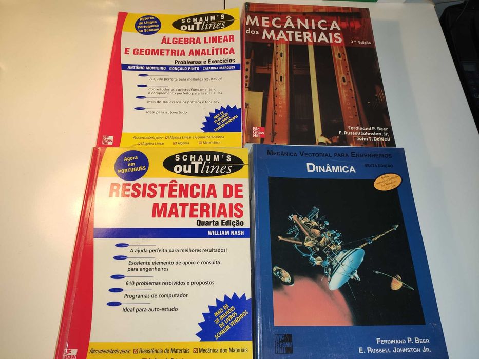 Vários Livros: Engenharia, Matemática, Álgebra, Desenho Técnico, etc.