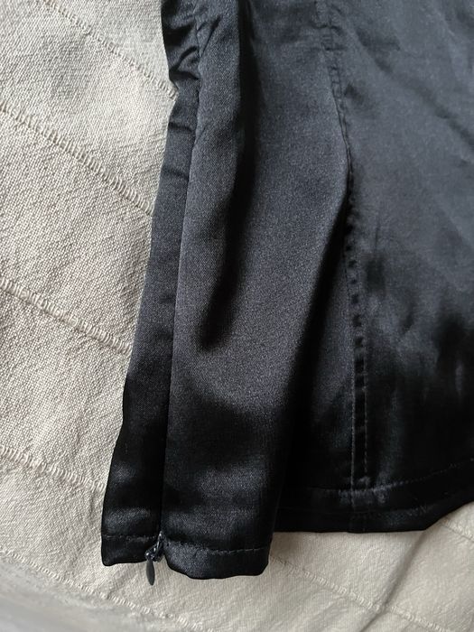 Gorset czarny nowy atłasowy satynowy