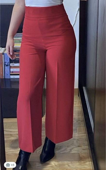 Calças vermelhas Zara