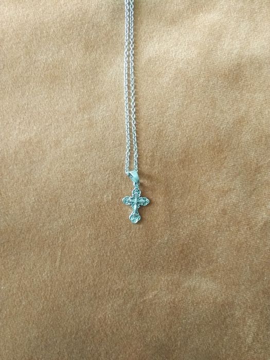 Хрестик срібний і ланцюжок