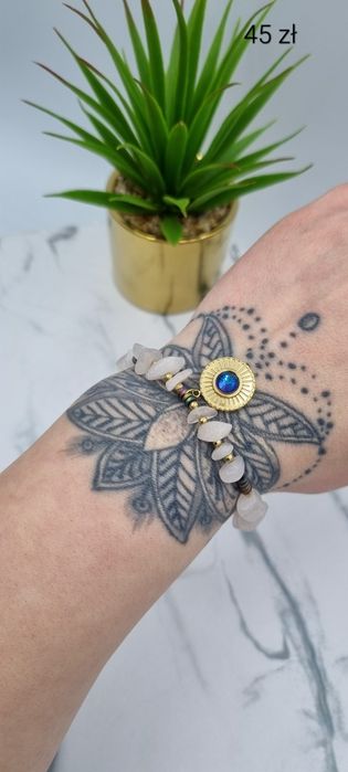 Kolorowa bransoletka na gumce stal chirurgiczna 316L