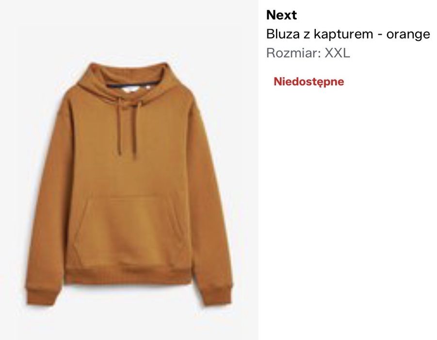Bluza kangurka z kaputrem.  Next.  2XL. Super