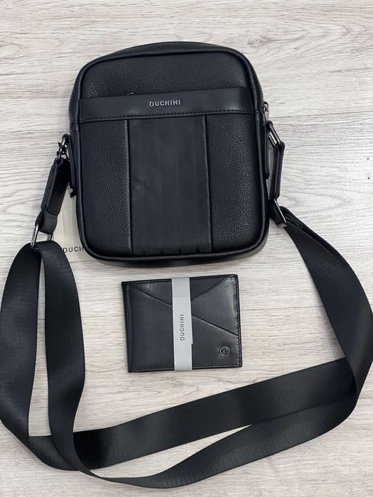Чоловіча сумка-месенджер та гаманець Duchini