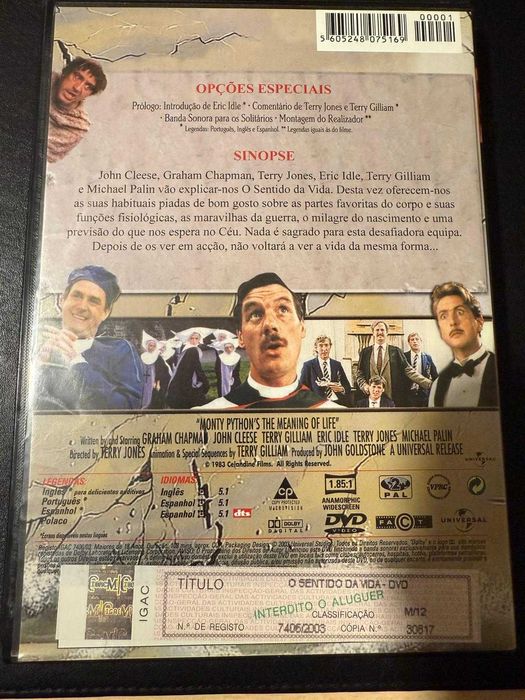 DVD do filme Monty Python: O Sentido da Vida