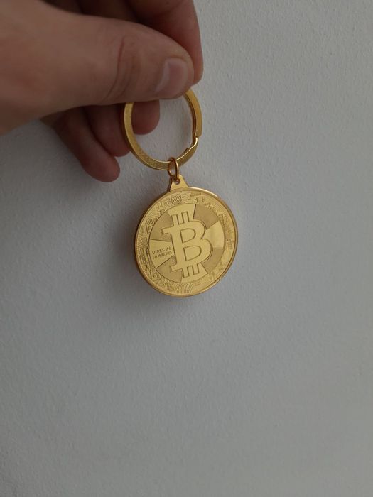 Подарок Биткоин Брелок