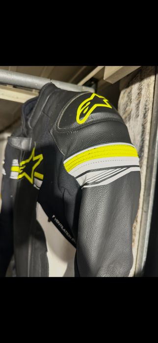 Casaco pele compativel com air bag alpinestars