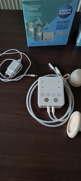 Laktator elektryczny podwójny Canpol babies express butelkowy i muszle