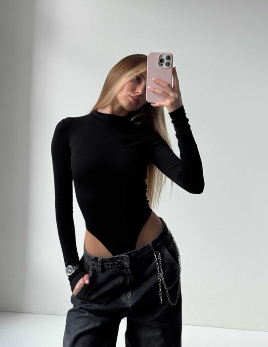 Боди женский черный дайвинг боді кофта жіночий чорний з дайвінгу