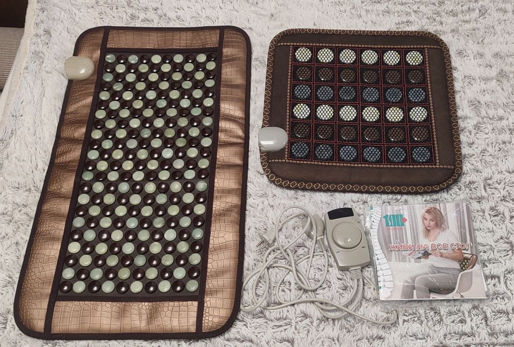 Турмалиново-нефритовый тепловой коврик, массажер для тела
