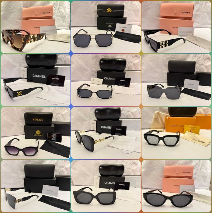 Zestaw Nowość okulary na lato przeciwsłoneczne pudełko itp miu louis OUTLET