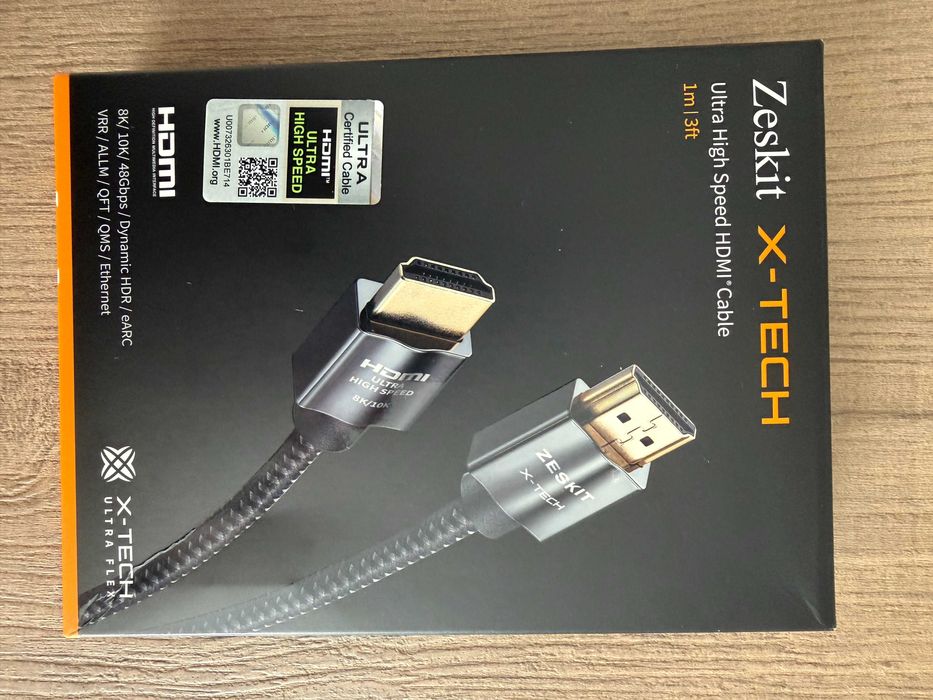 Кабель HDMI Zeskit X-Tech 48Gbps довжина 1м