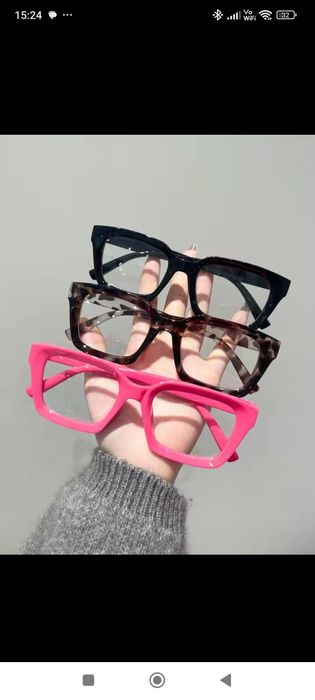 Zerówki modowe okulary retro UV ramki