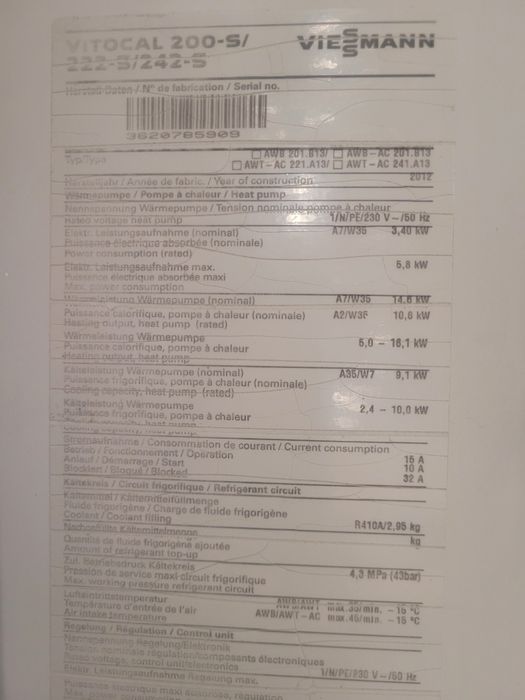 Pompa ciepła 10 KW VIESSMANN powietrze woda split inwerter