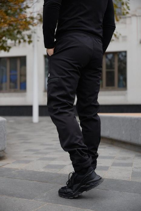 Мілітарі костюм чорний чоловічий Reef з велкро на плечі