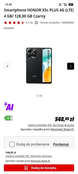 Honor 5 xc plus nowy