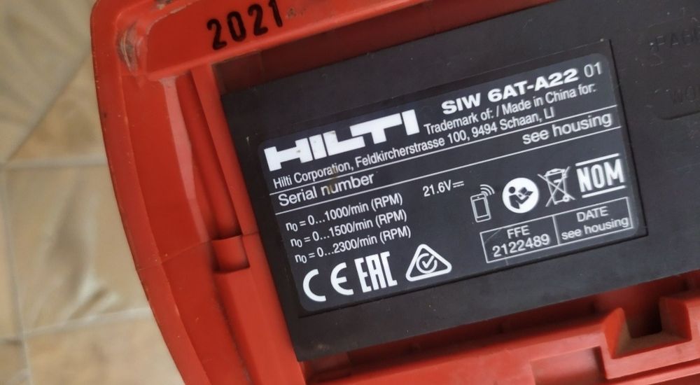 Hilti siw 6 at - a22 гайковерт хілті