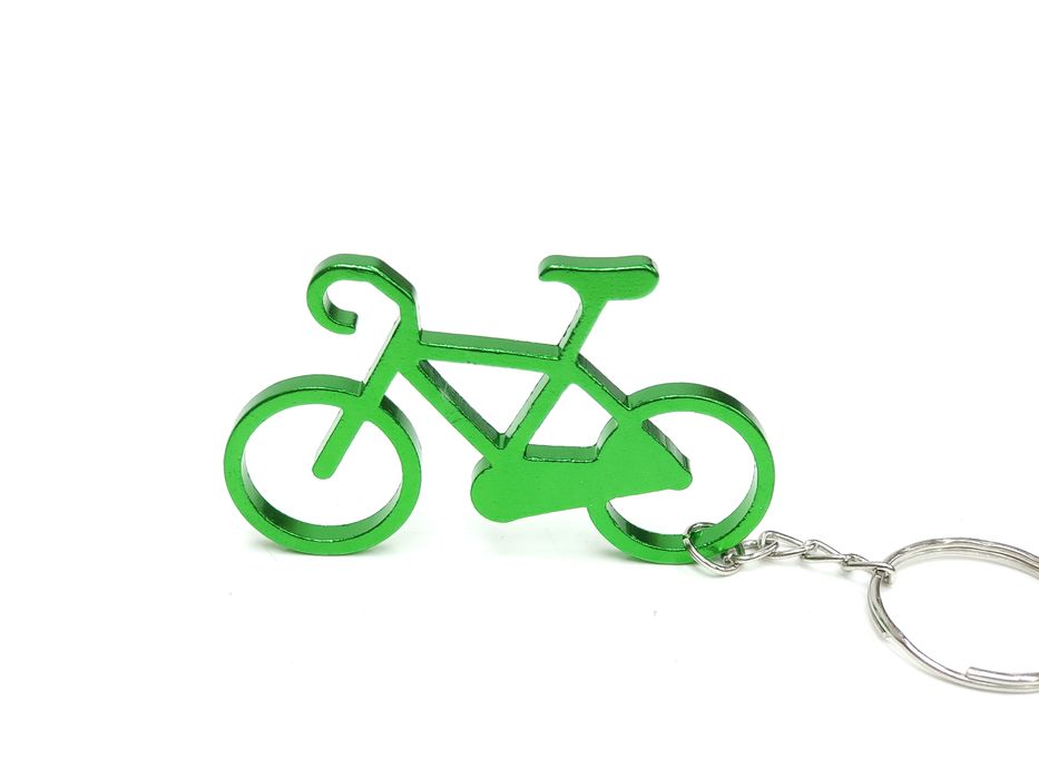 NOWY Brelok do kluczy otwieracz Rower dla rowerzysty pasjonata zielony