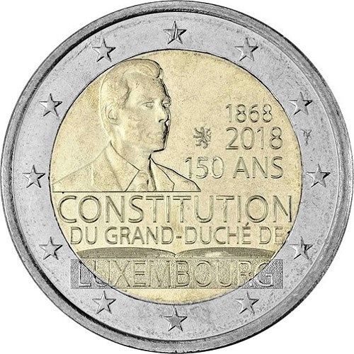 Rolos moedas 2€ comemorativas Luxemburgo 2017 e 2018