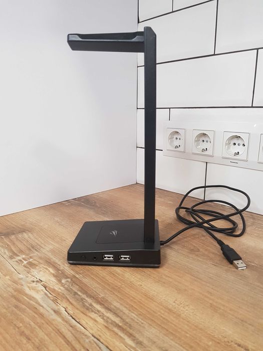 Havit Підставка для гарнітури з 2  USB, підставка для навушників RGB