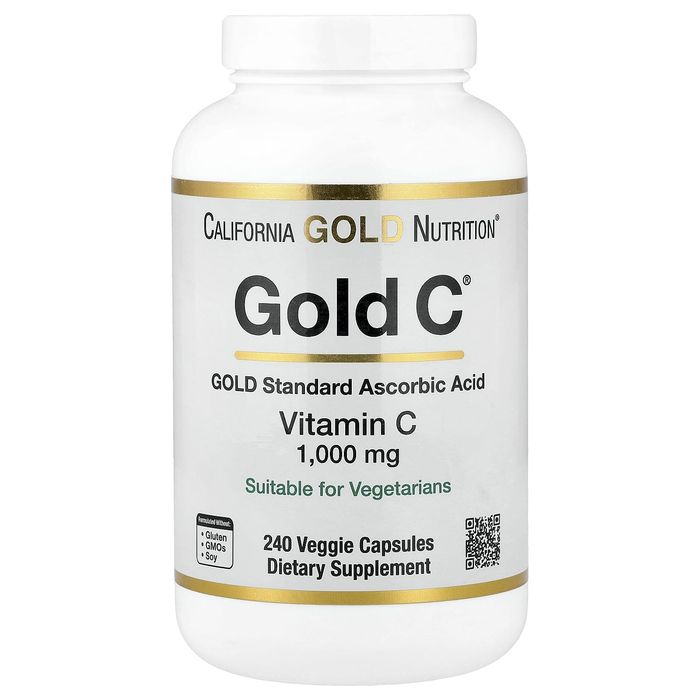 Вітамін С California Gold Nutrition Gold (США)  C Vitamin C 1000 мг 240 капсул