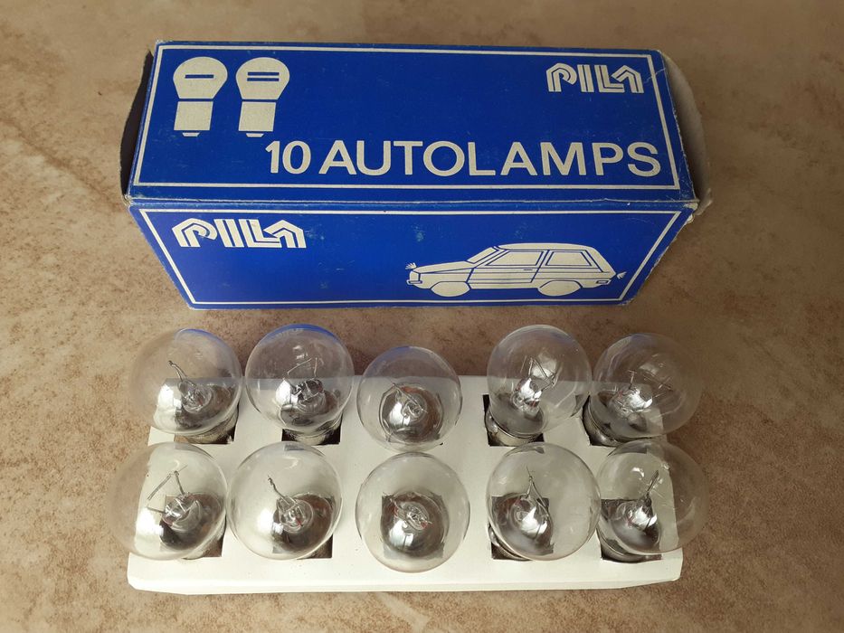 Żarówki samochodowe 12V 21W - 10szt. produkcji POLAMP-PIŁA