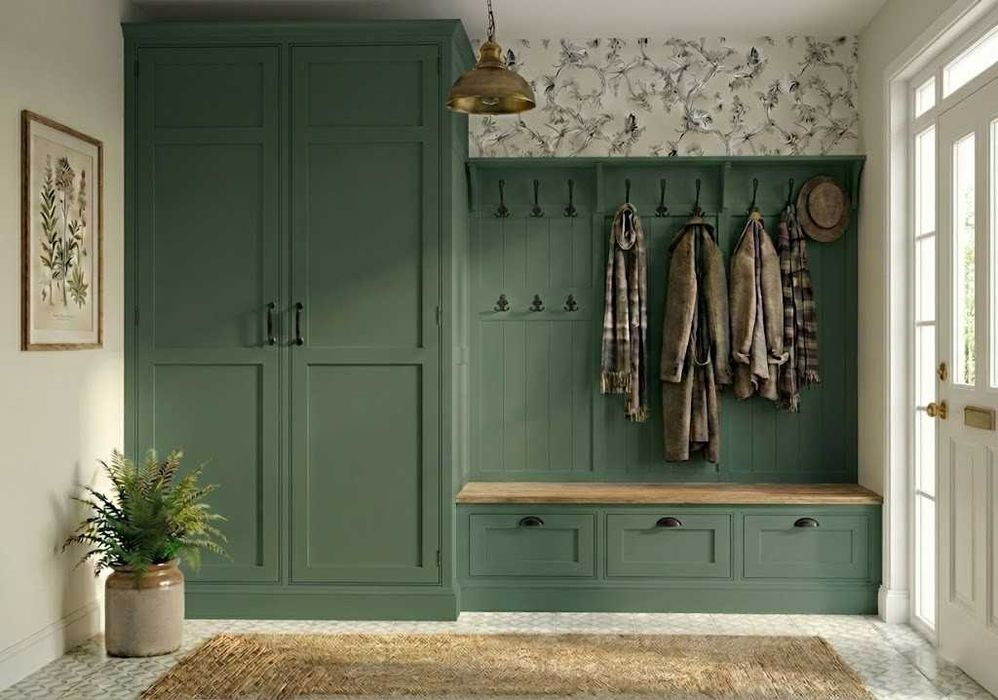 Szafa do zabudowy, wnękowa, z drewna, retro, w stylu angielskim