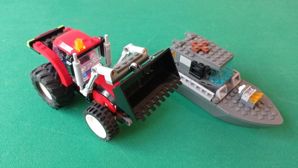 Zestaw LEGO traktor i łódź