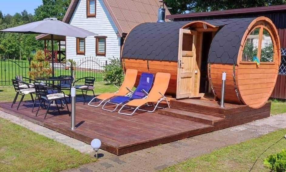 Produkcja Saun Ogrodowych Beczek Domków z Litwy - Produkcja i Montaż!