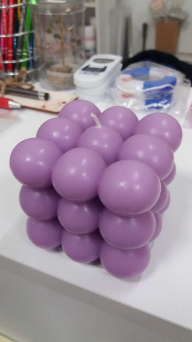 Świeczka kol. fioletowy - PIĘKNA  !