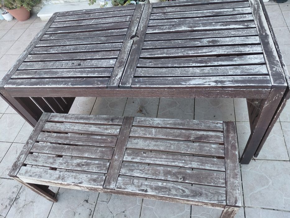 Mesa de Rua com bancos corridos
