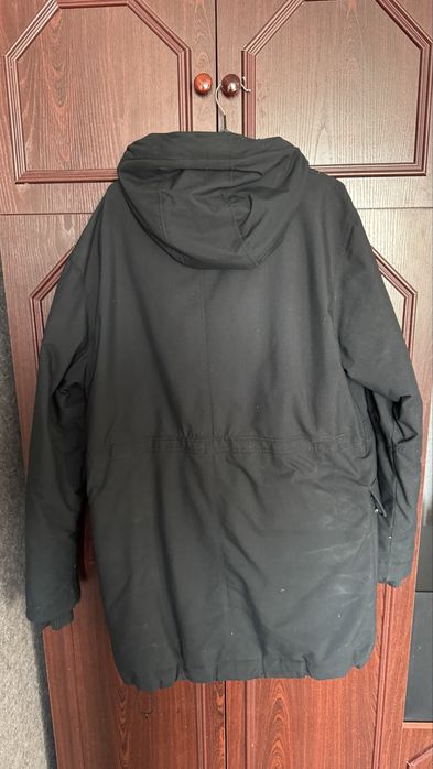 Adidas Trefoil Duck Down Parka чорна L з хутром на капюшон