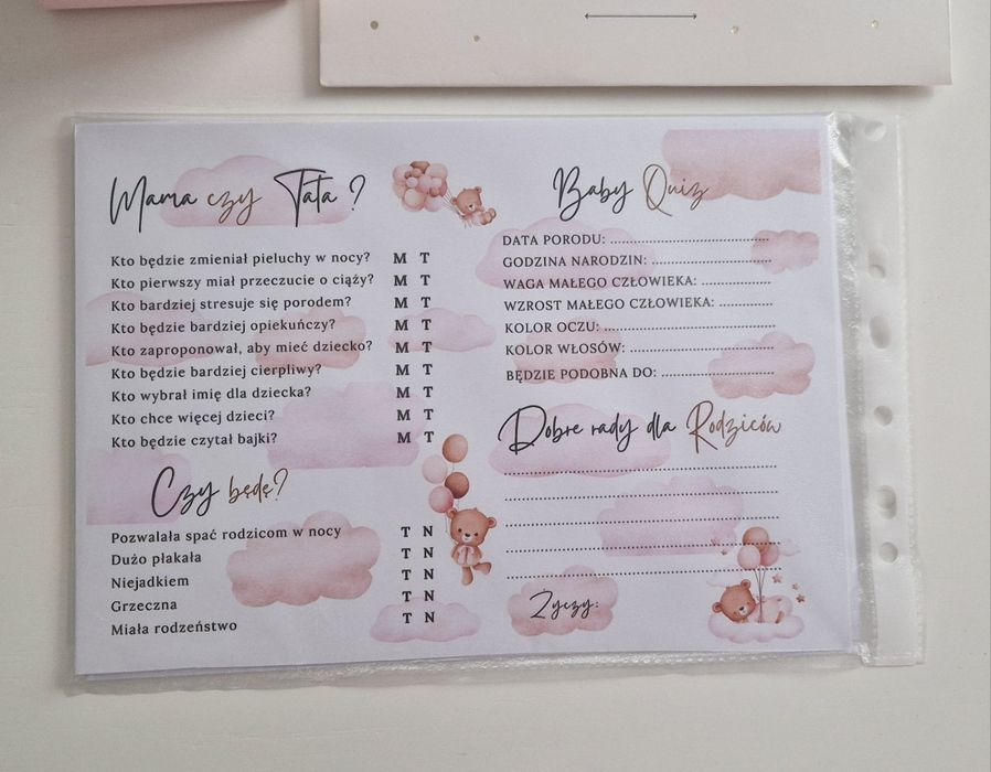 Zestaw dekoracyjny na baby shower Dziewczynka