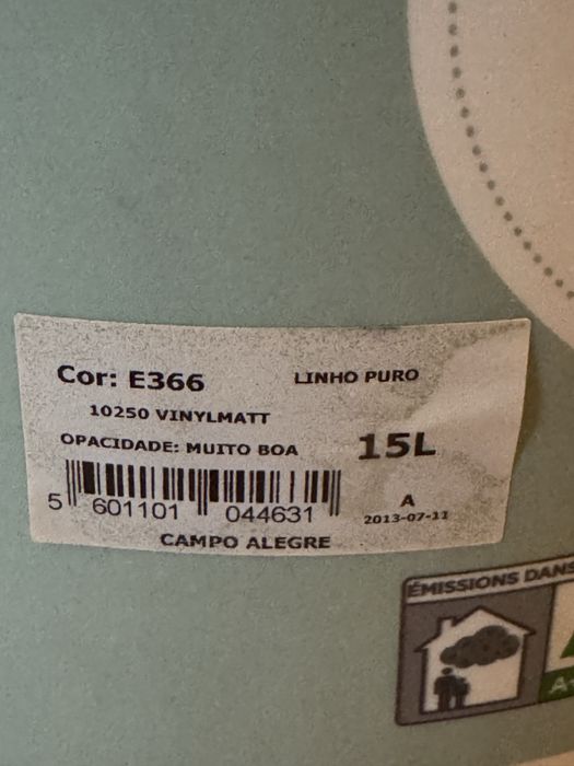 Balde tinta cin vinylmatt 15l