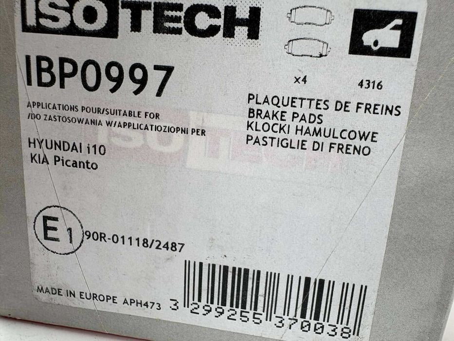 IsoTech klocki hamulcowe IBP0997 przód