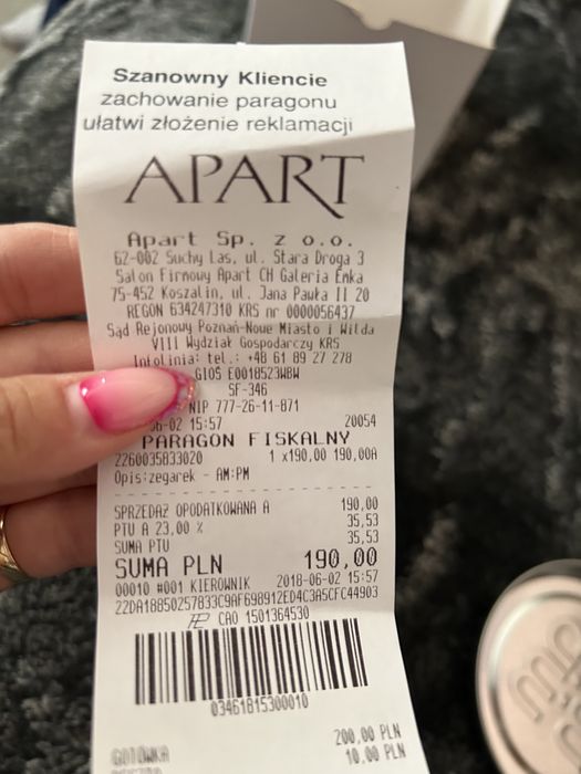 Zegarek am:pm neon róż