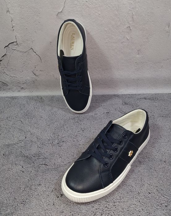 Кроссовки Lauren Ralph Lauren Janson 2 кожаные кеды женские синие