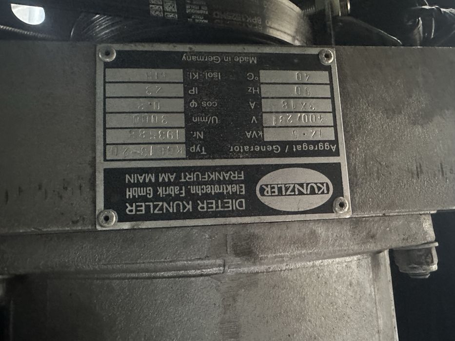Дизельний  генератор  KUNZLER 12.5kVa двигун Kubota D1105