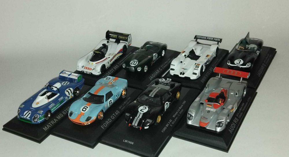 Le Mans, Ferrari, Alpine, Lotus, Venturi... 25€/un.   Vendo miniaturas da minha coleção.