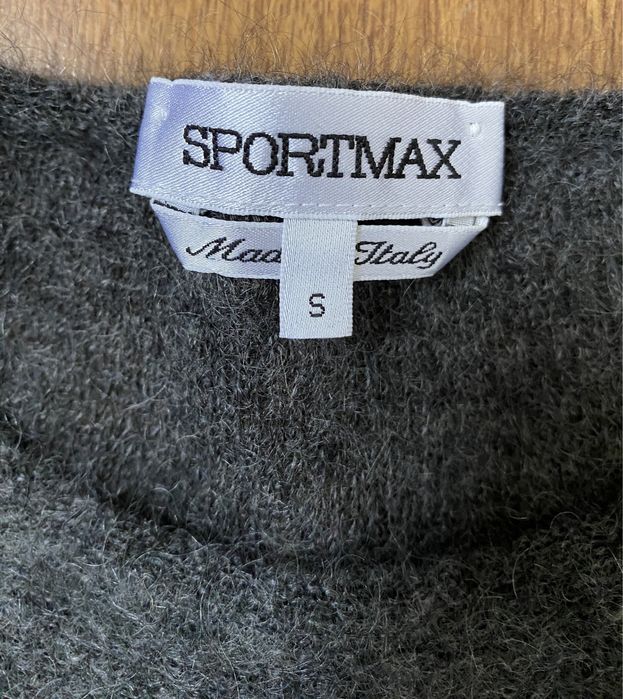 Sweter Sportmax szary, pudełkowy fason, XS, S